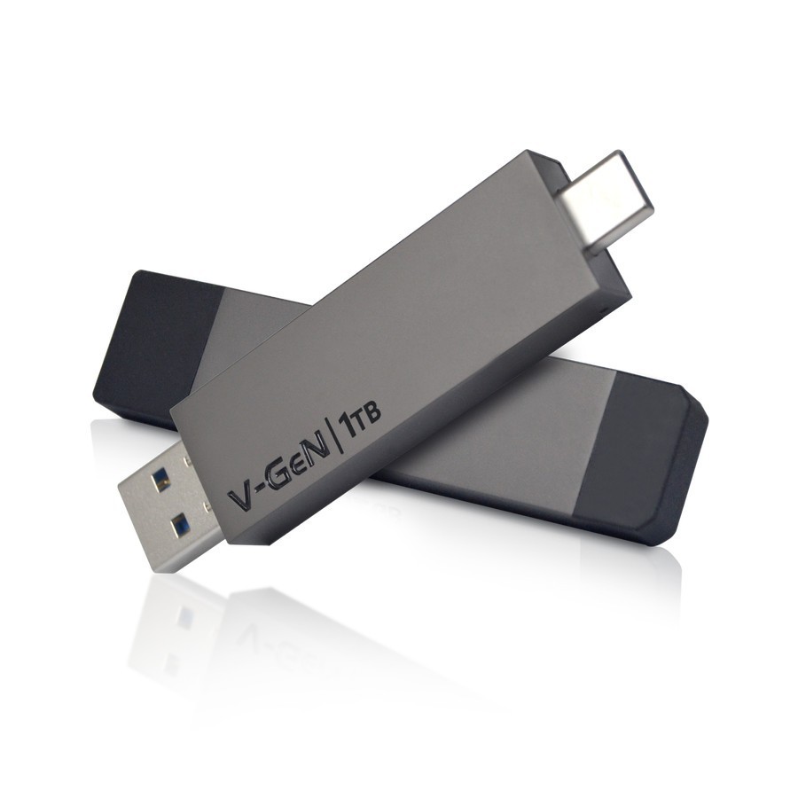 SSD Portable V-Gen 1TB USB 3.2 Type C Portabel VGEN 1 TB Platinum Storage