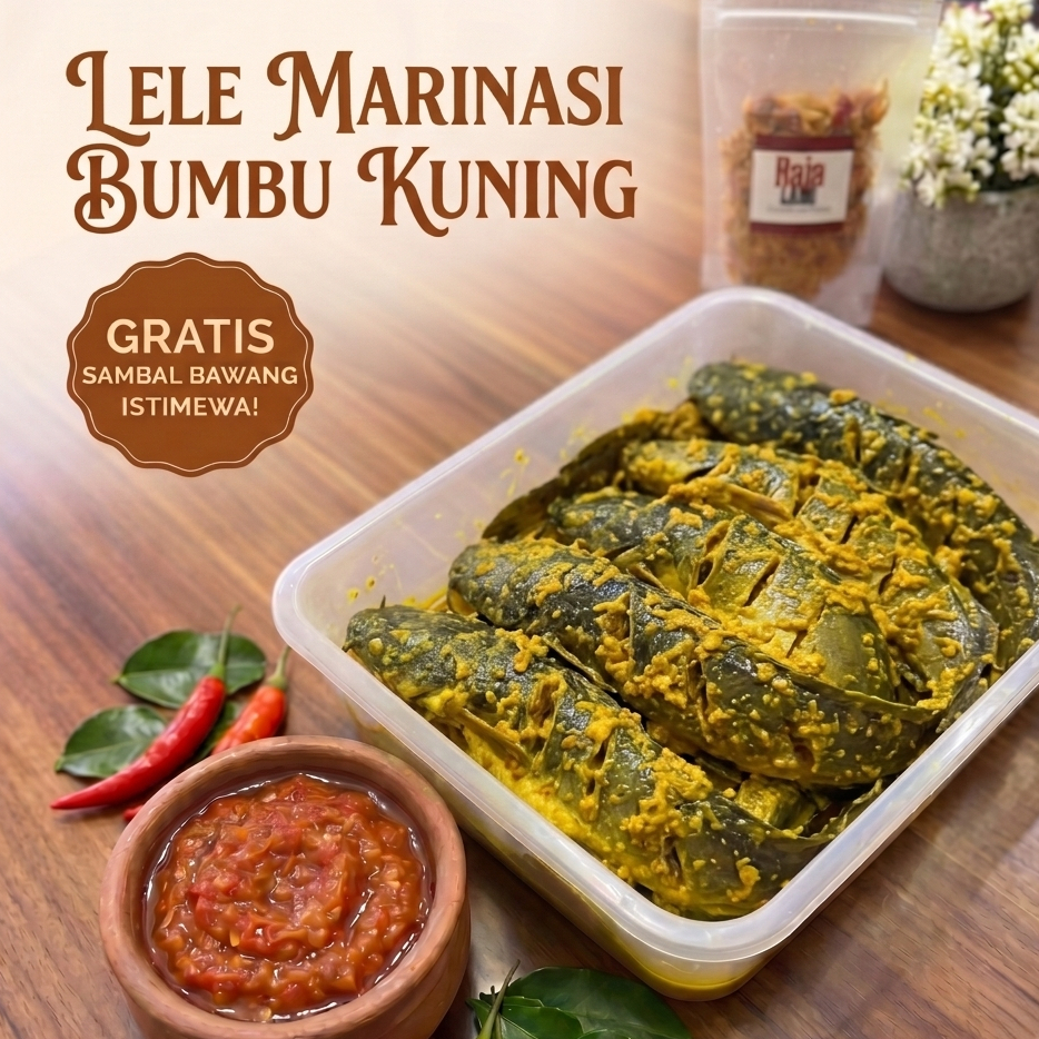 Ikan Lele Marinasi Bumbu Kuning FREE Sambal Isi 4-5 Ekor Langsung Kirim Praktis Siap Goreng Kemasan 