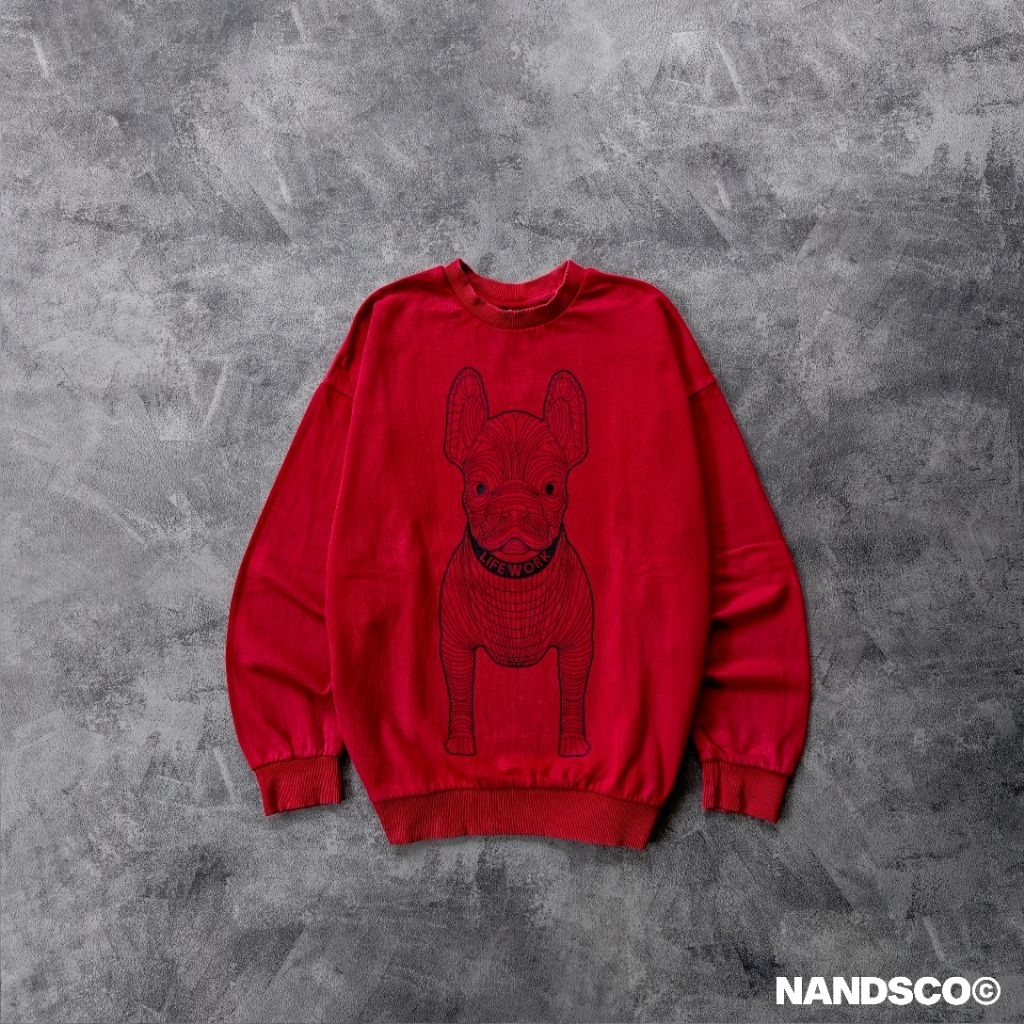 Lifework "Radog" Graphic Sweatshirt - Red