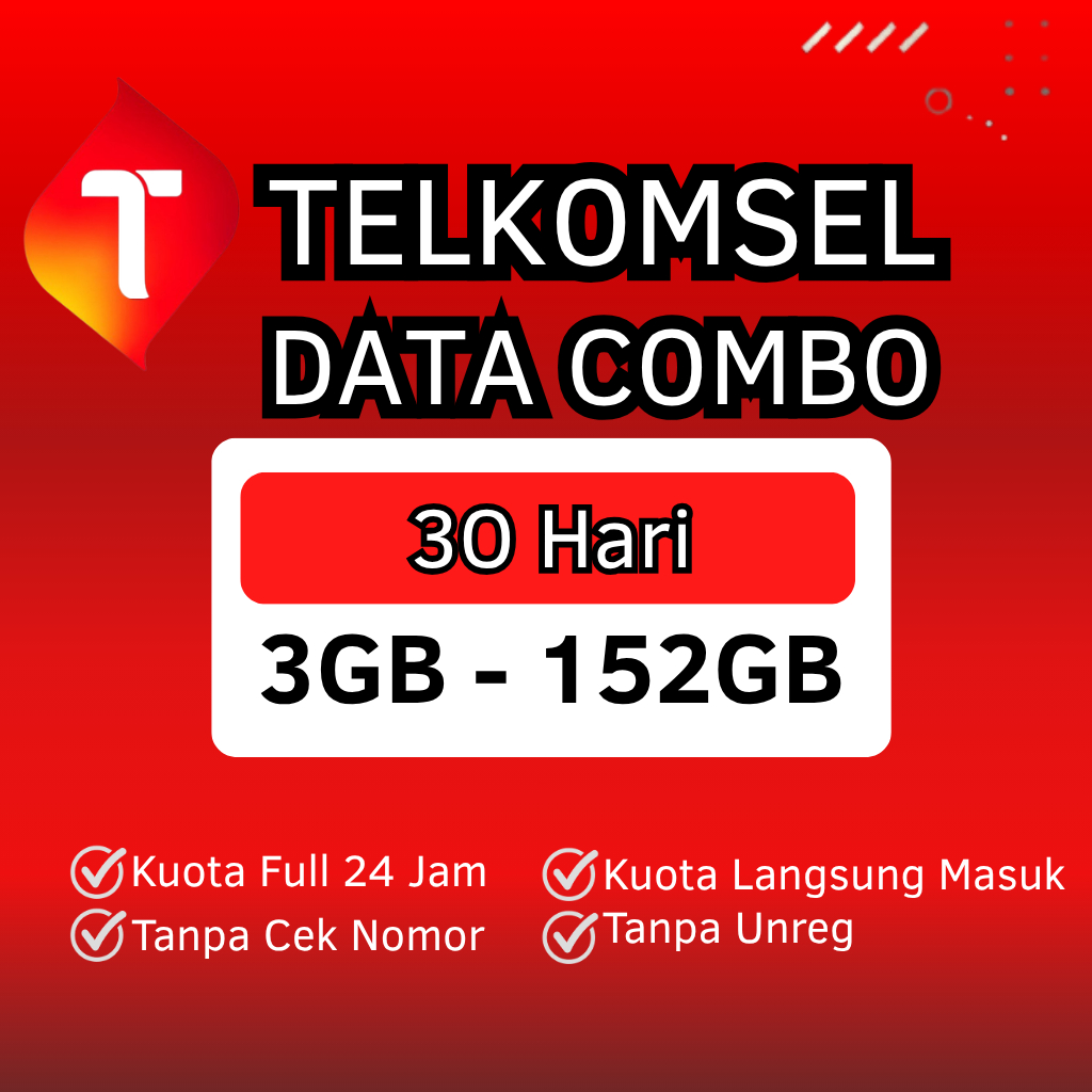 Paket Data Internet Telkomsel - Kuota Besar, 24 Jam Penuh, Semua Zona