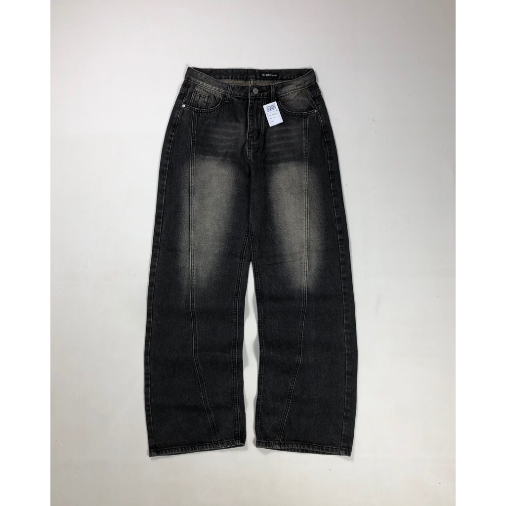 S-Bin Black Washed Baggy Denim