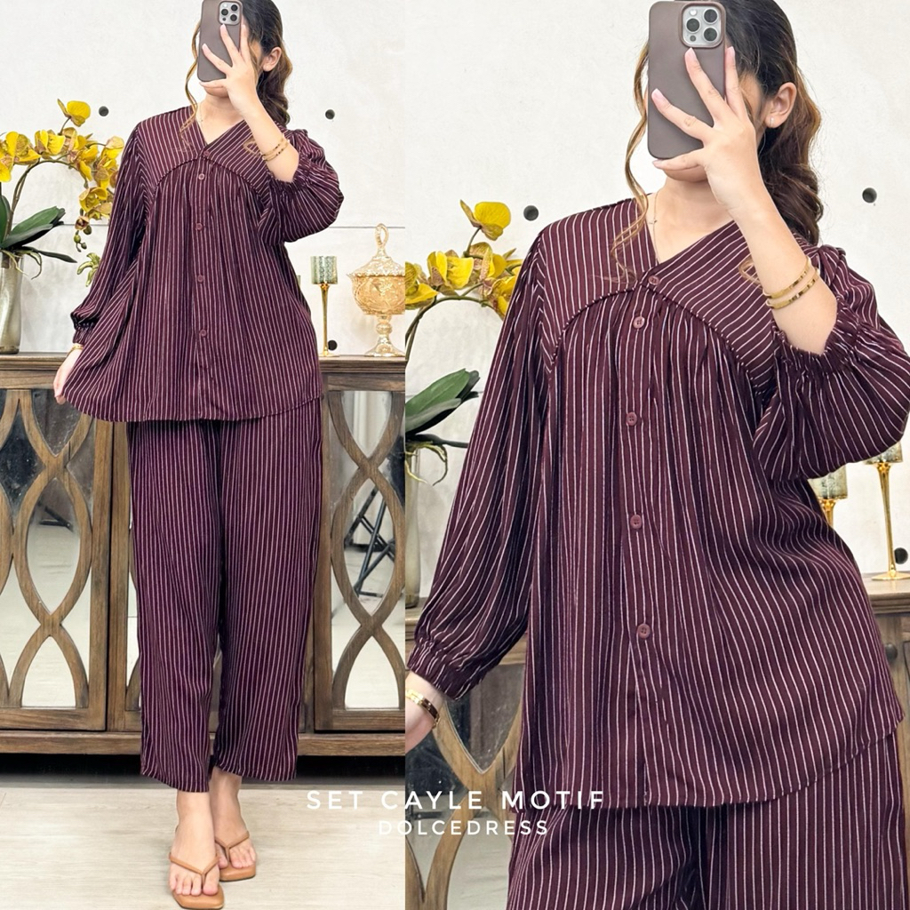 Daster Arab Dolce SET CAYLE Baju Setelan Daster Setelan Rayon