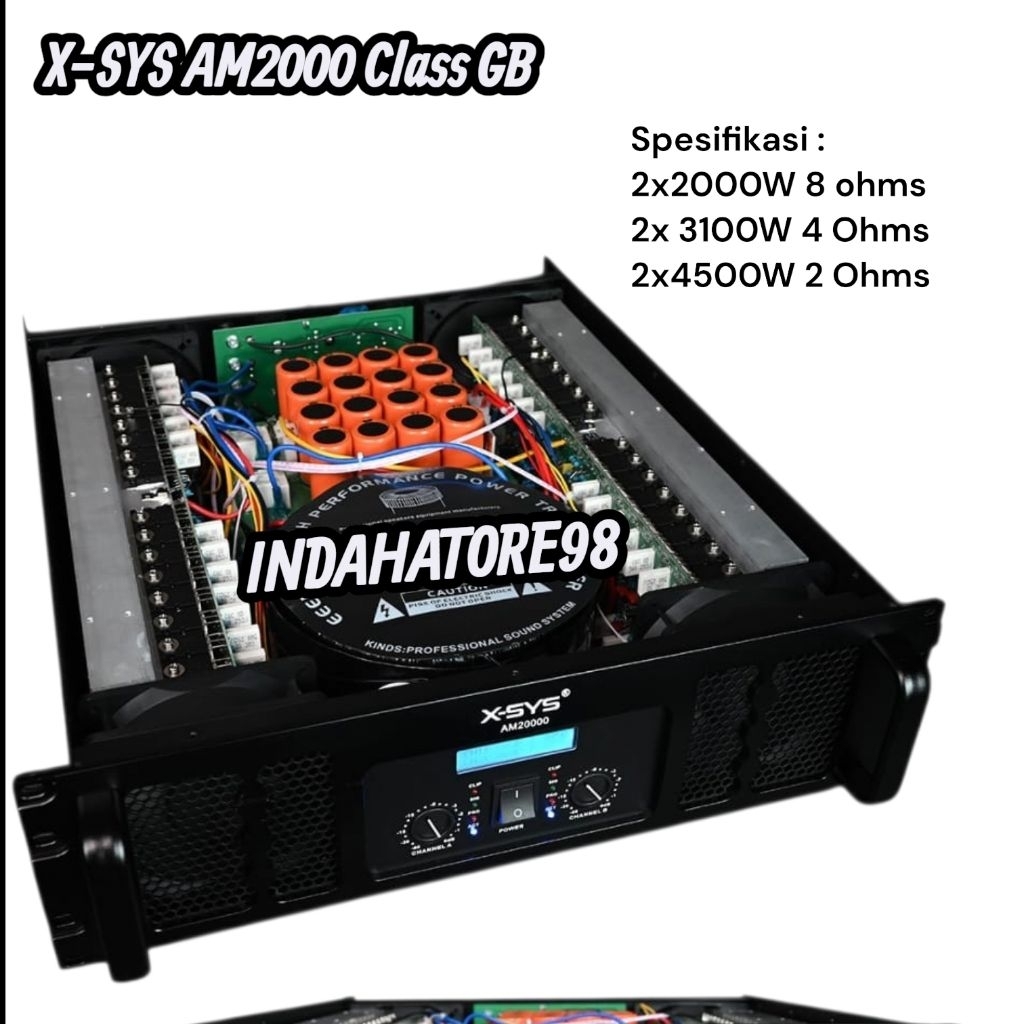 Power Amplifier X-sys AM20000 Class GB Original Power Xsys AM 20000