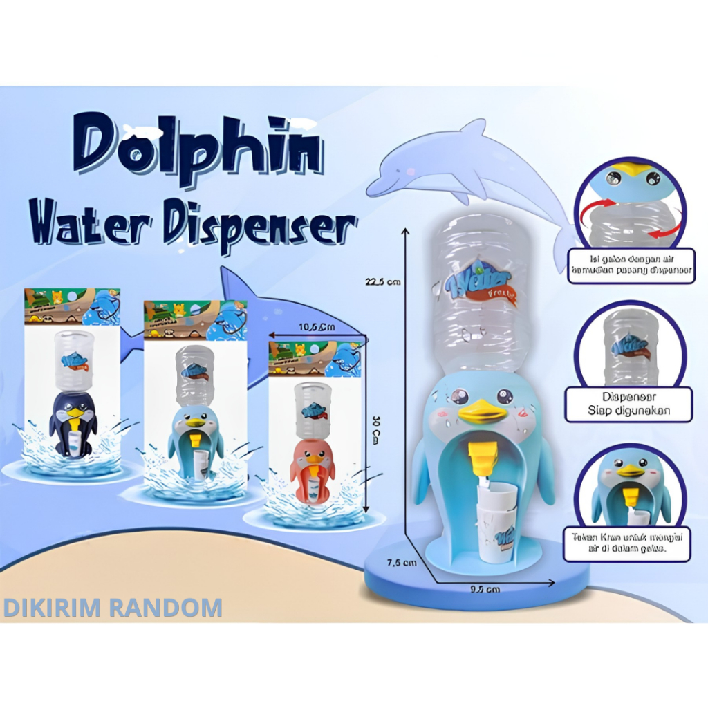Mainan Dispenser Mini Anak - Dispenser Air Karakter - Dispenser Portable Anak - Dispenser Mini Galon