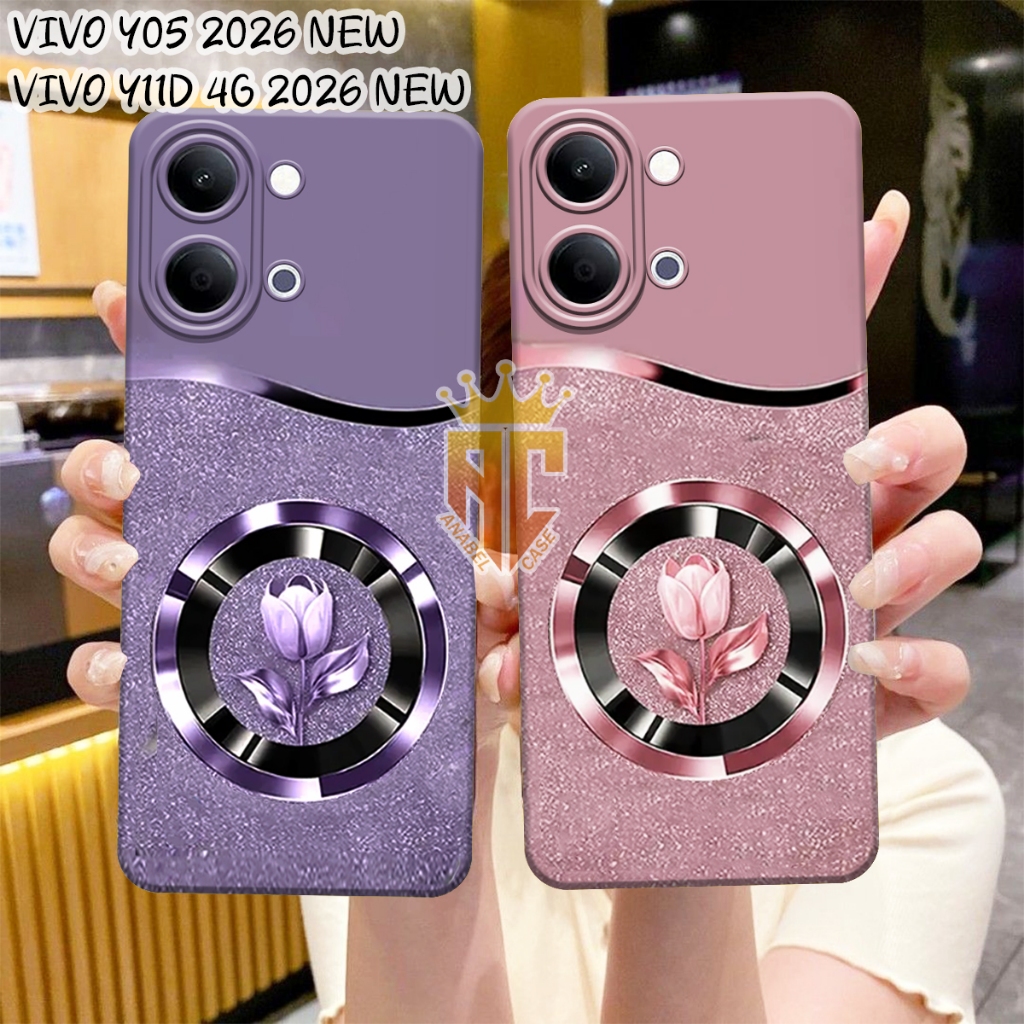[AN] Cassing Vivo Y05 2026 - Y11D 4G 2026 Softcase Procamera Kekinian Motif Tulip Magsafe [VIVO5]]