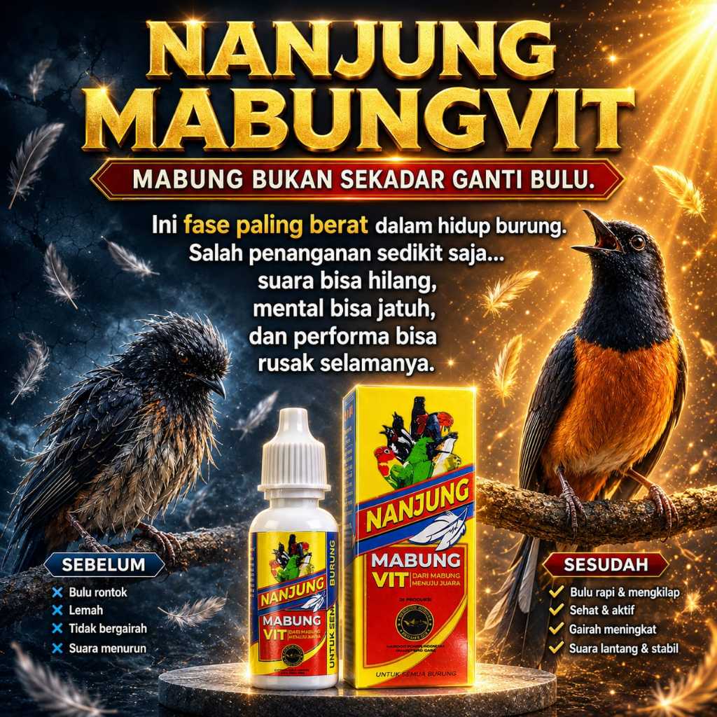 VITAMIN BURUNG MABUNG - OBAT BURUNG MABUNG - PERONTOK BULU - SUPLEMEN PERCEPAT TUMBUH - BOOSER KONDI