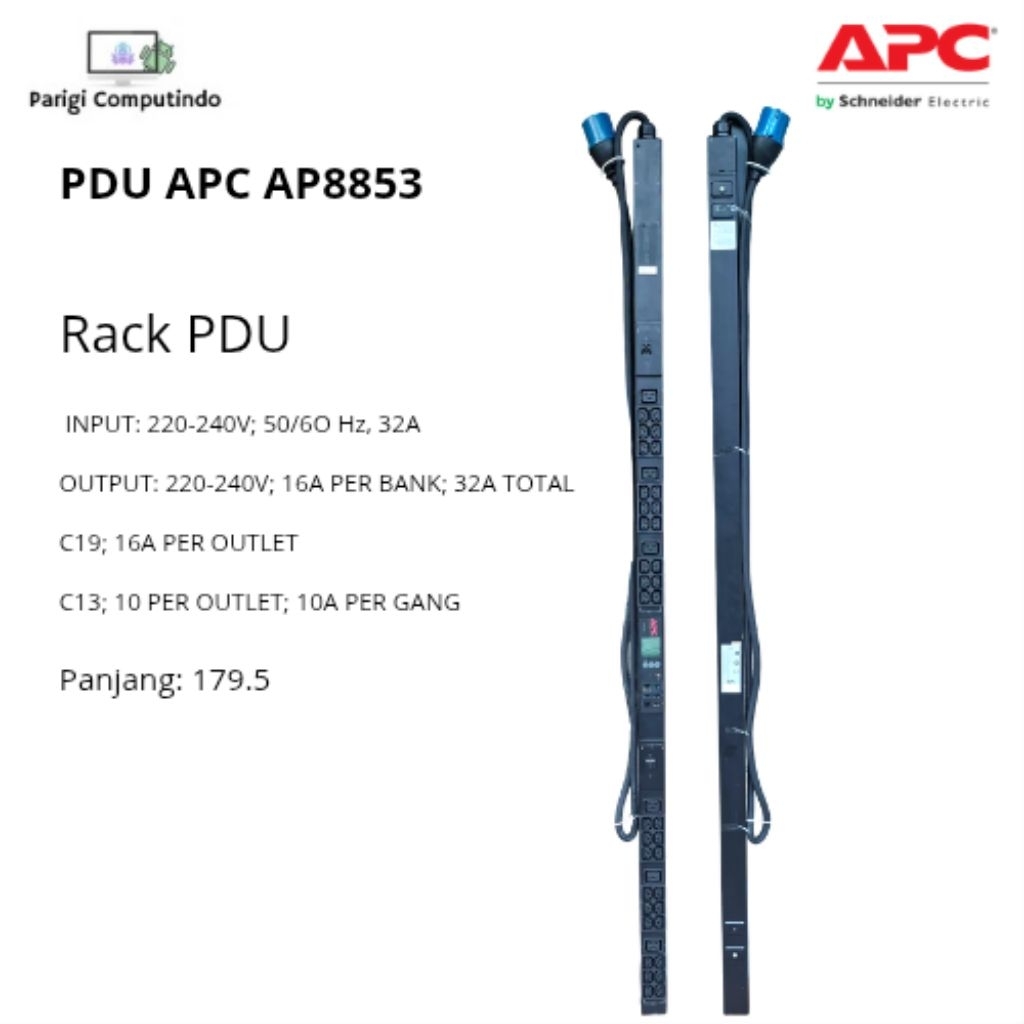 APC PDU Rack Server APC AP8853 APC 32A Power Distribution Unit PDU Bekas