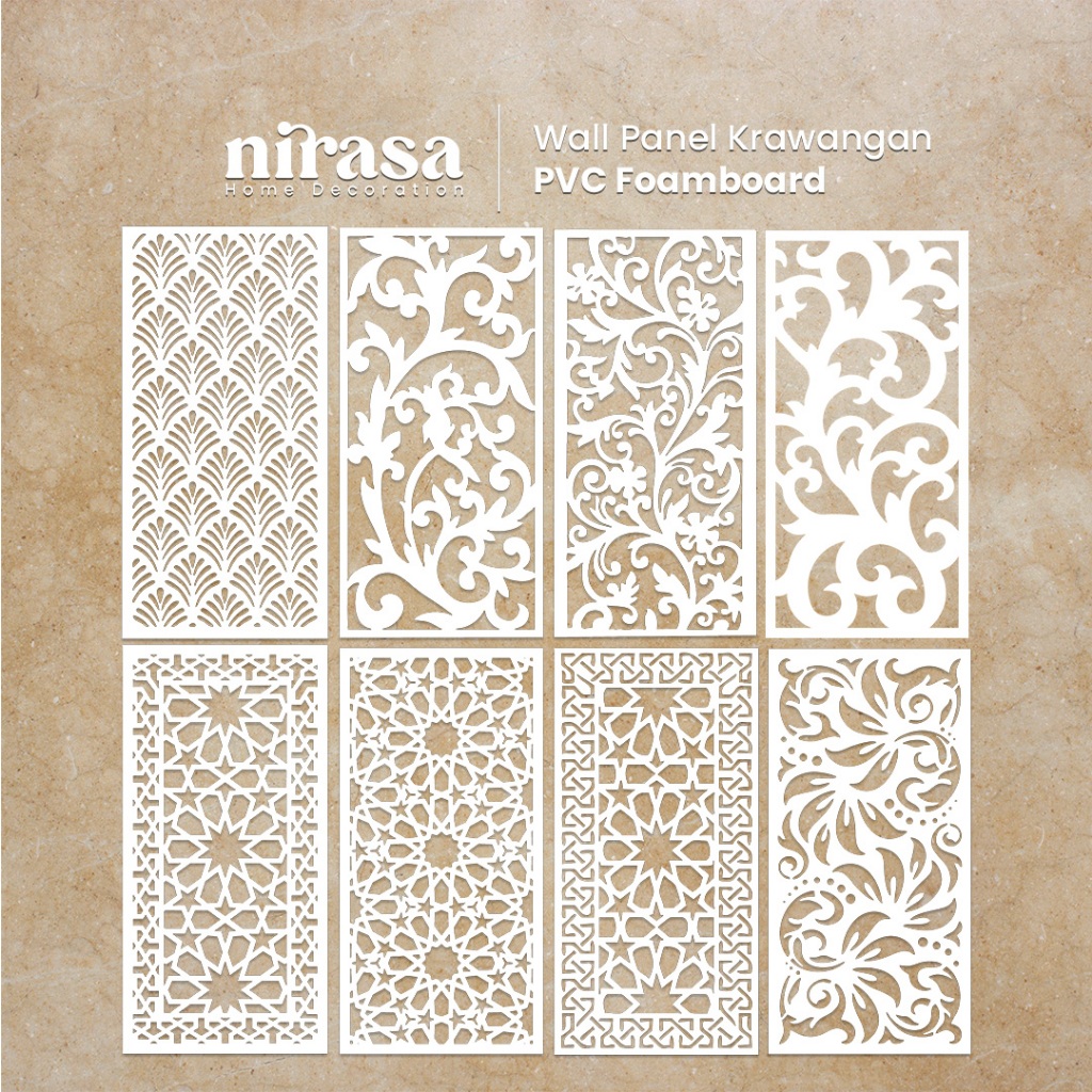 KRAWANGAN PVC BOARD / ORNAMEN PVC FOAM BOARD TEBAL 5MM / ORNAMEN DINDING / DEKORASI HIASAN DINDING
