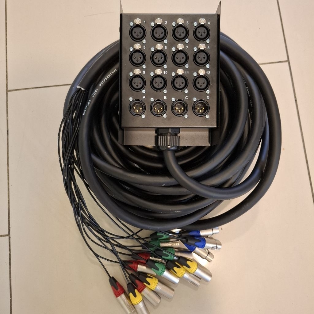 Snake Kabel 16ch Stage Box STX 8in 8ut Kabel OriginalJek XLR Lidge - 15meter