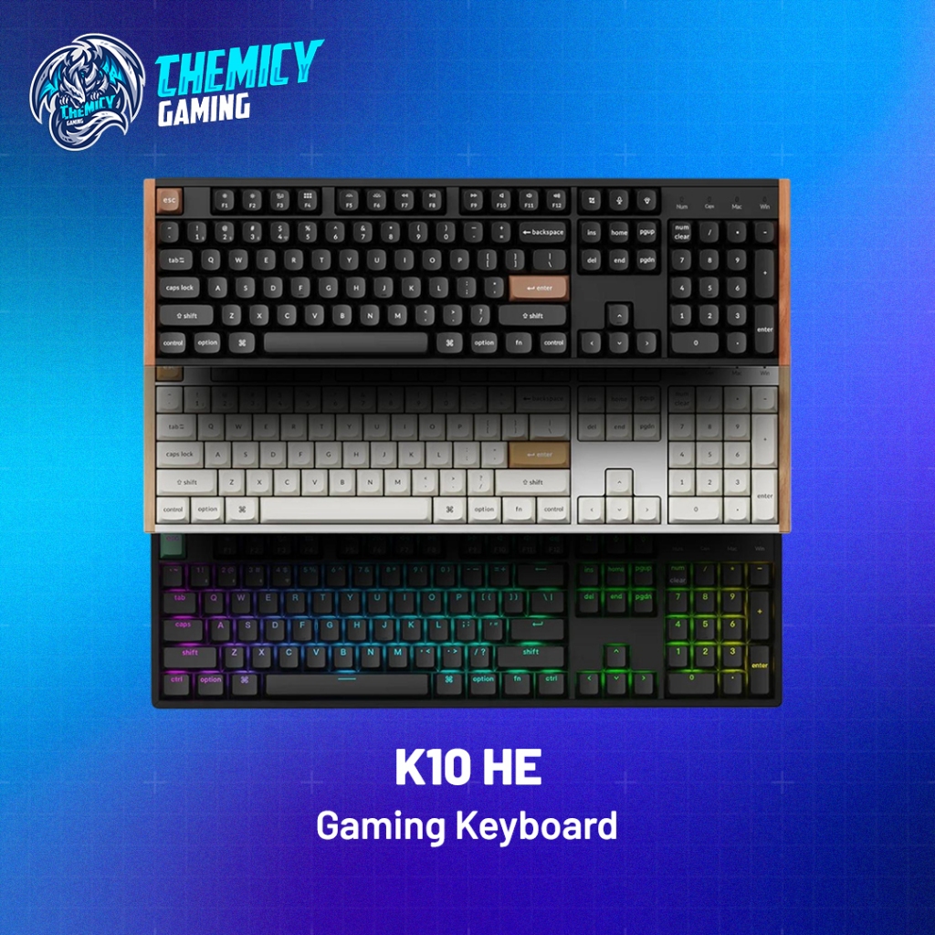 Keychron K10 HE | K-10 HE Hall Effect Rapid Trigger Wireless Custom Magnetic Gaming Keyboard