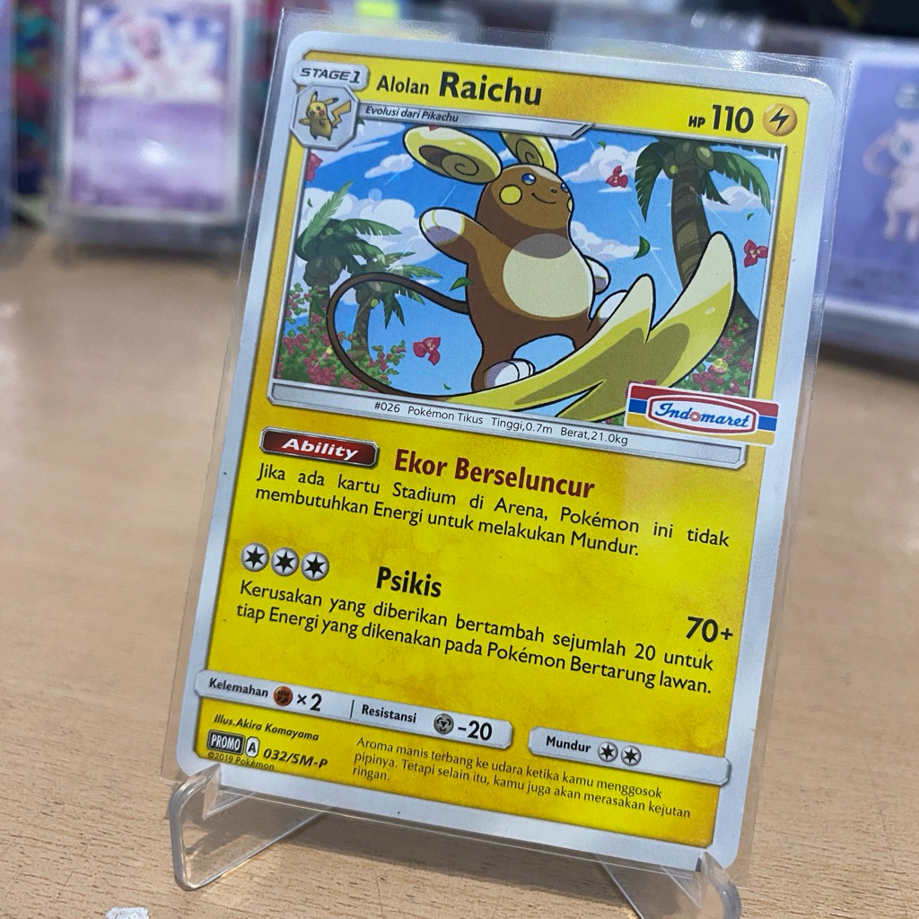 Alolan Raichu 032 /SM-P TCG Pokemon Promo Indomaret Market Indonesia 2019