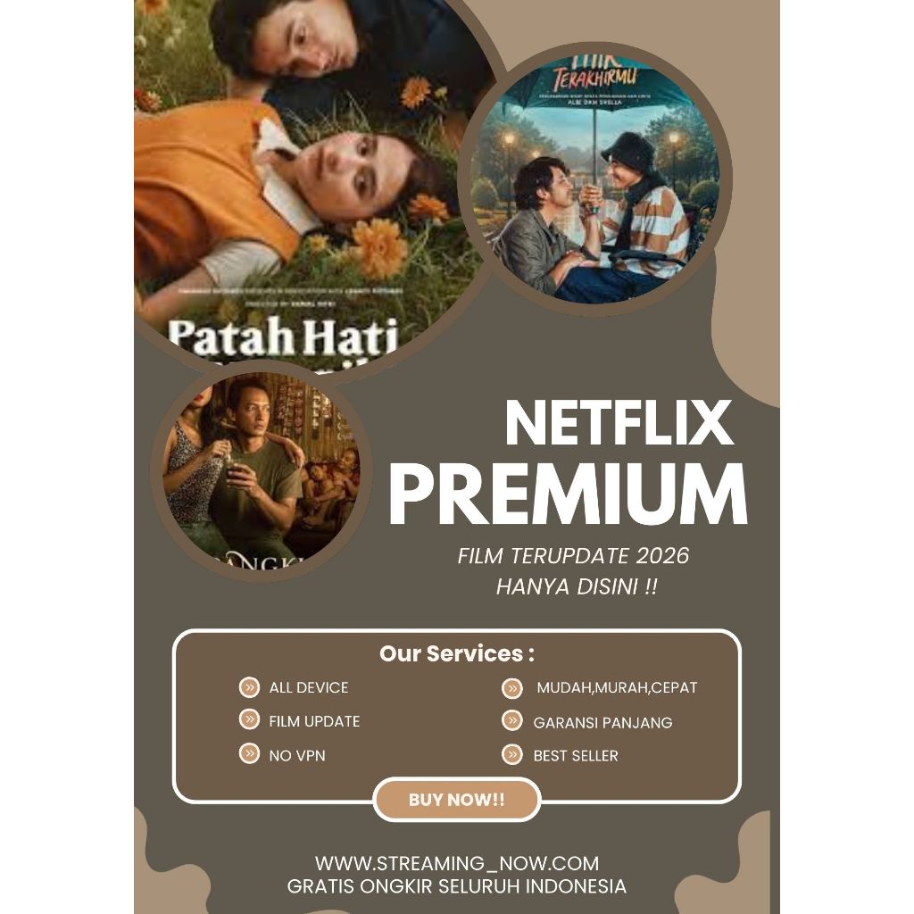Langganan Netflix 1-6 Bulan - Profil Sharing, Kualitas 4K Ultra HD, Subtitle Indonesia