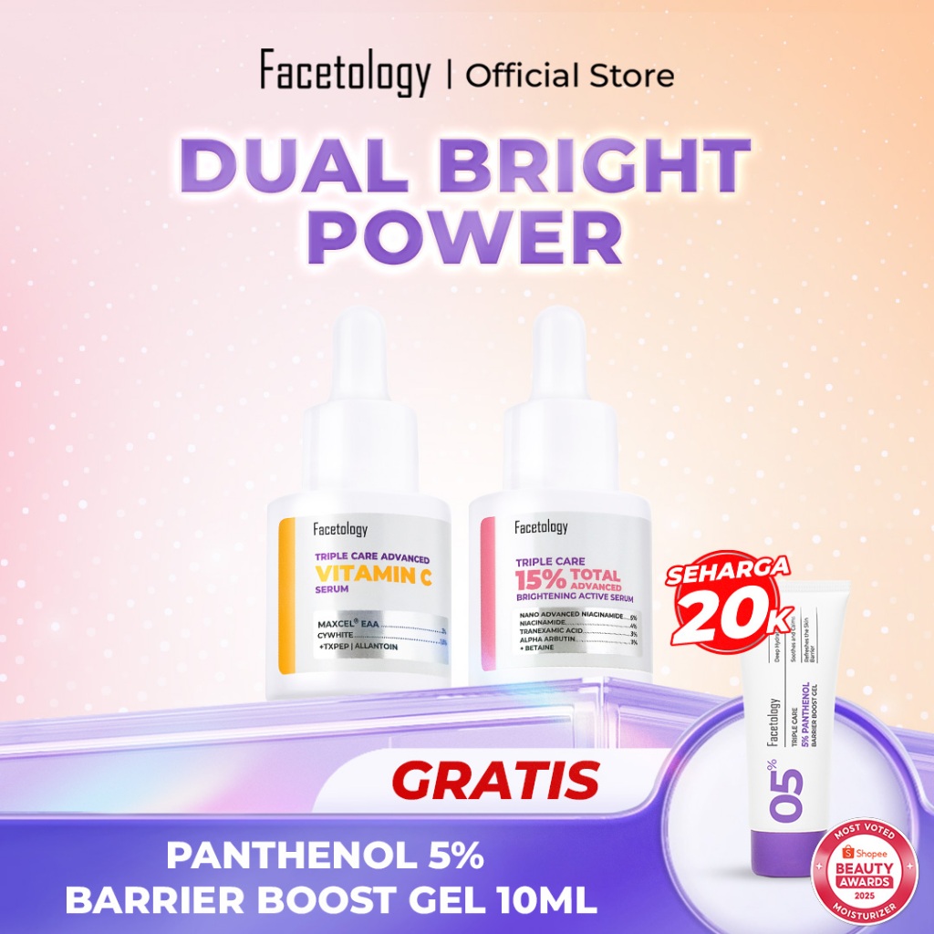 [NEW LAUNCH] Dual Bright Power: 3X Action Brightening, Visible Glow IN 7 DAYS / Cerah Glowing Set Ge