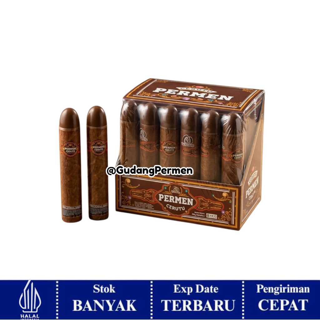 3D Permen Cerutu isi 30 / Permen Cokelat Bentuk Cerutu