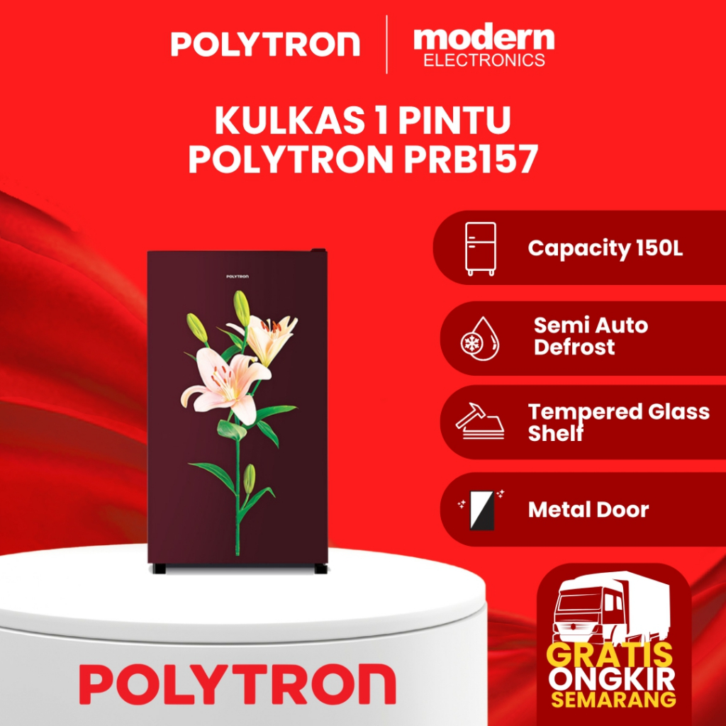 POLYTRON  KULKAS 1 PINTU 150 LITER PRB 157