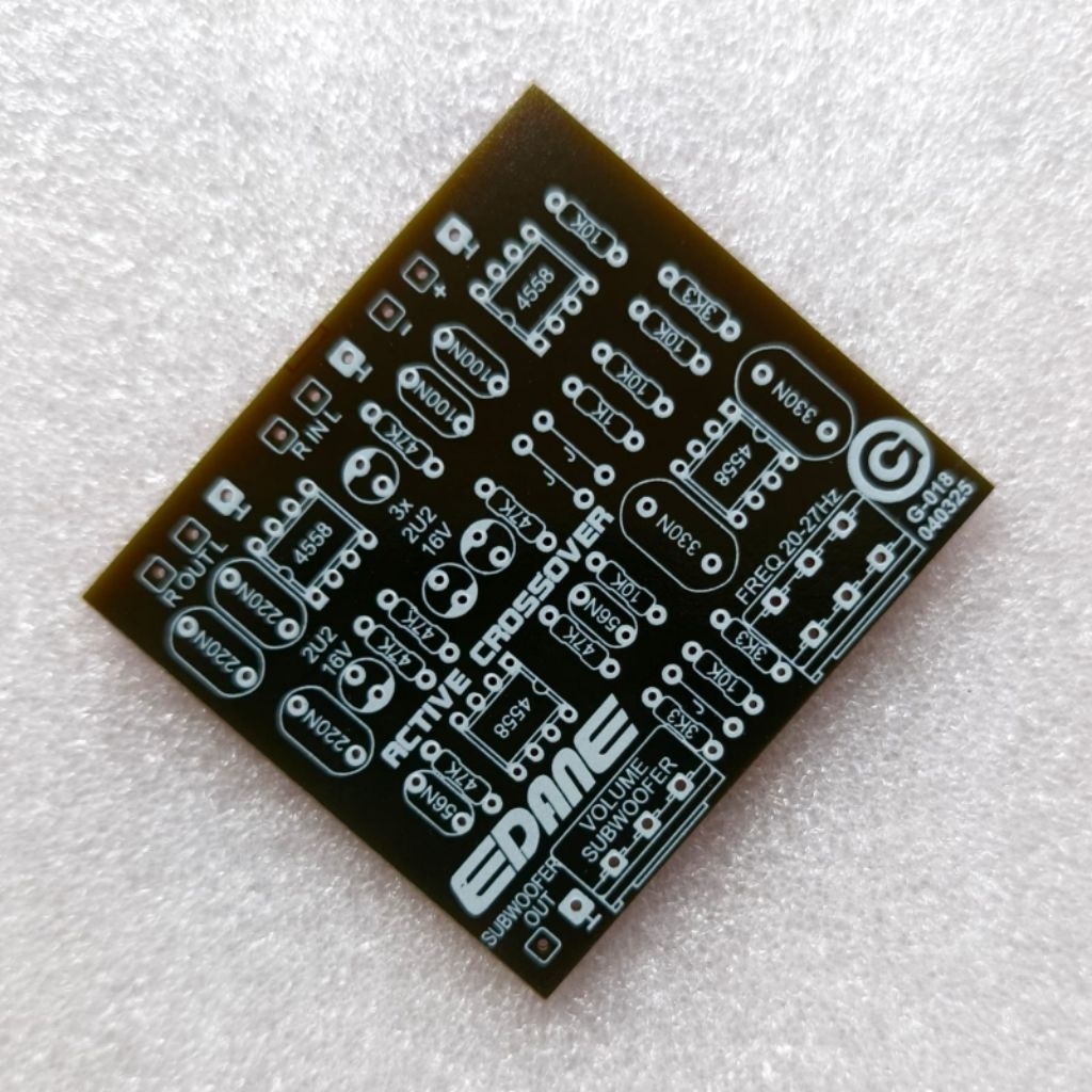PCB Active Crossover Catu Daya Simetris G-018
