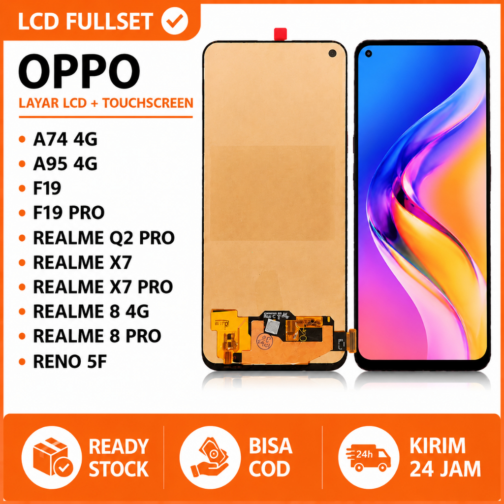 LCD Touchscreen Fullset for OPPO A74 4G - F19 - F19 PRO - REALME Q2 PRO - REALME X7 - X7 PRO - REALM