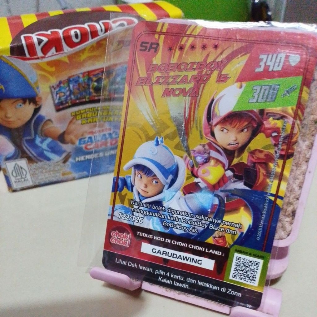 MINUS Kartu Boboiboy Choki Choki / BLIZZARD NOVA SR GOLD