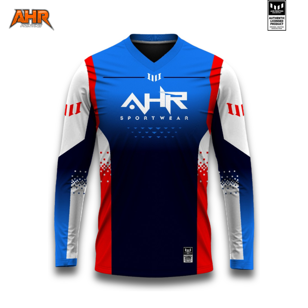 AHR Jersey Sepeda Pixel Tech Gradient Full Printing Sublimasi Premium Unisex / Goes / Pria Wanita / 