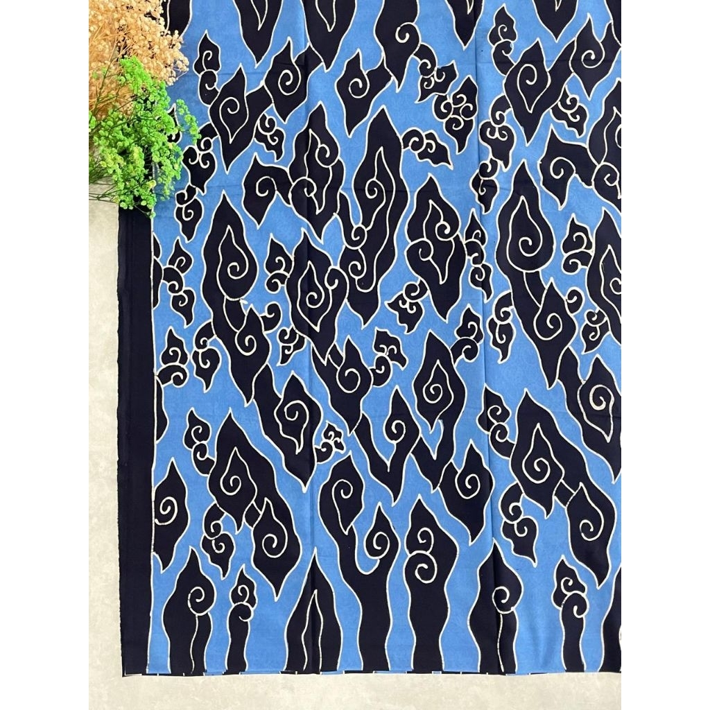 kain batik pria wanita full tulis khas trusmi cirebon bahan katun motif mega mendung es krim