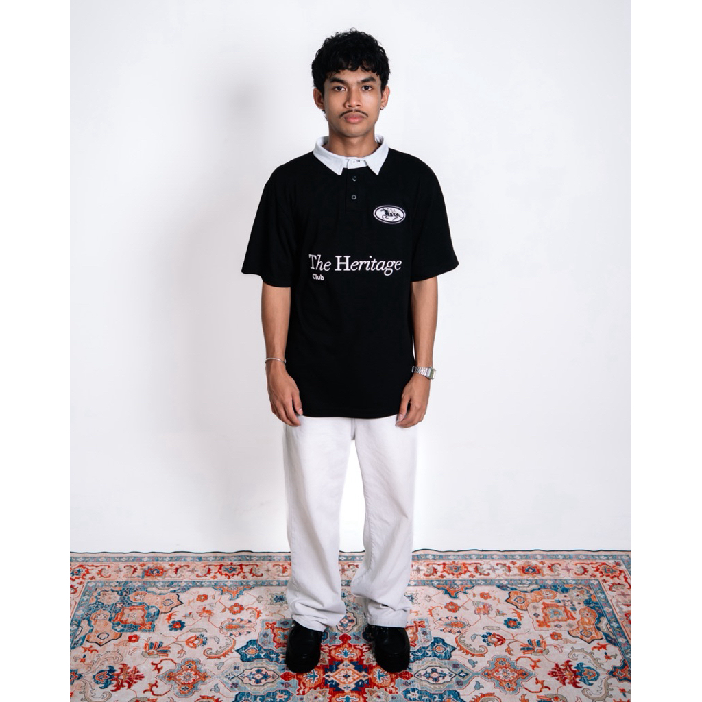 “THE HERITAGE CLUB” RUGBY SHIRT SHORTSLEEVE