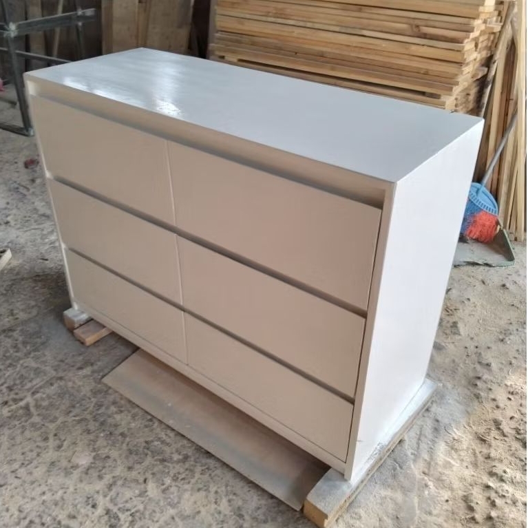 buffet full laci bahan kayu jati belanda   120x45x90 finishing cat duco