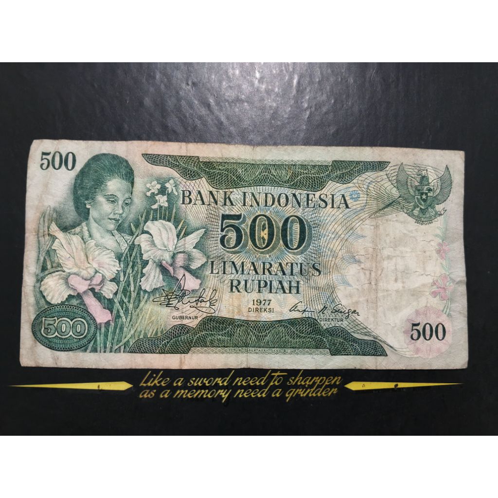 UANG KUNO 500 RUPIAH KONDE TAHUN 1977 VF