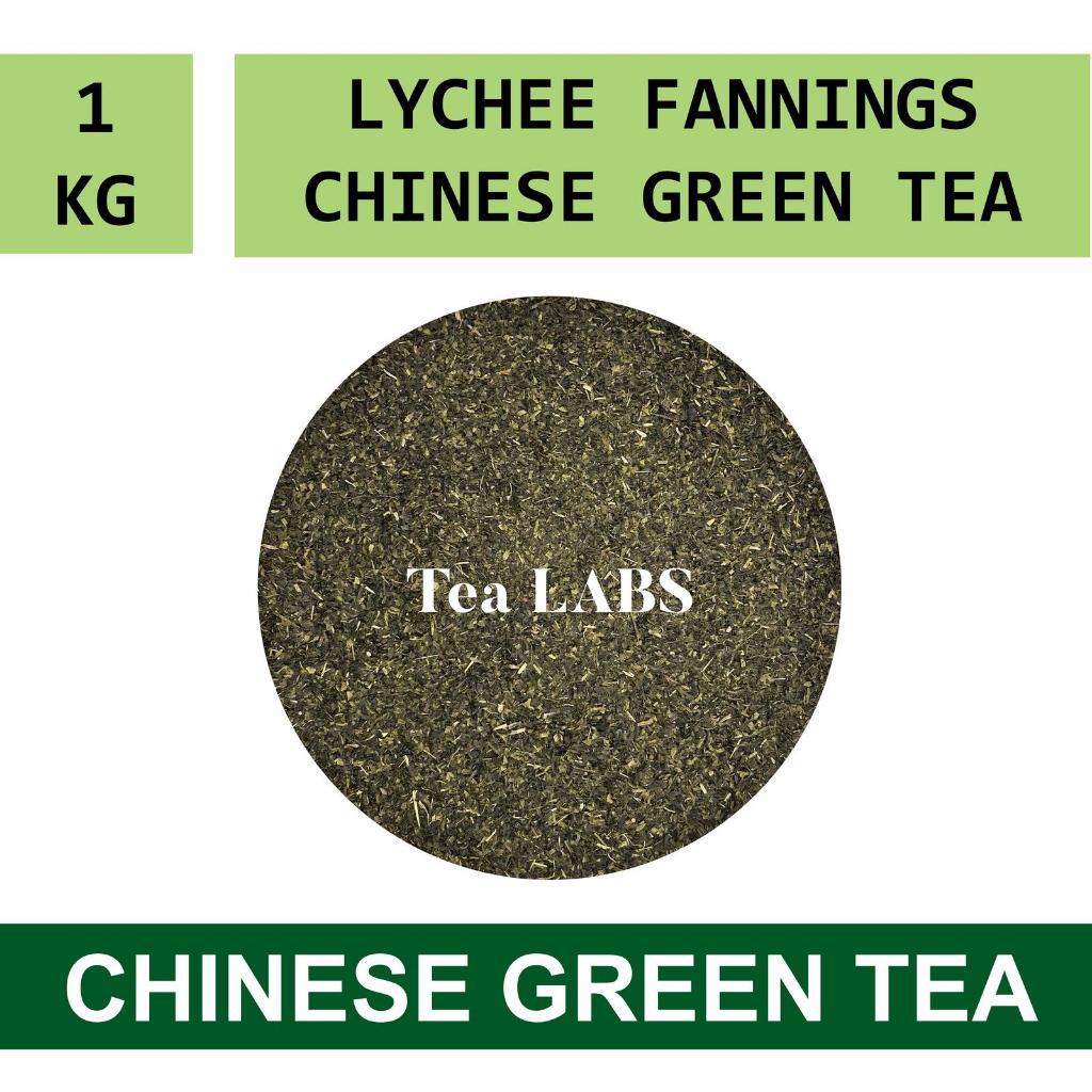 Lychee Green Tea Fannings / Teh Hijau Bubuk Kasar Rasa Leci 1 KILO