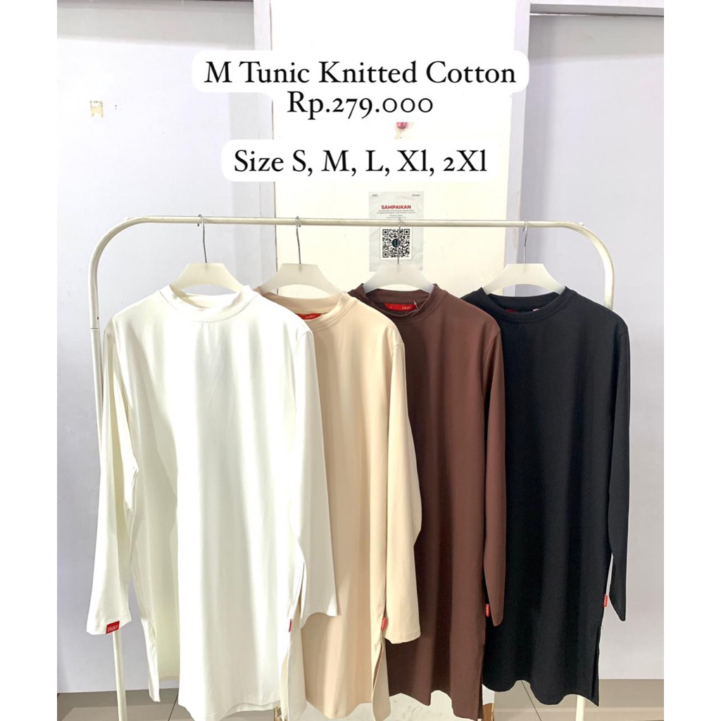 M Tunic Knitted Cotton dauky tunik dauky