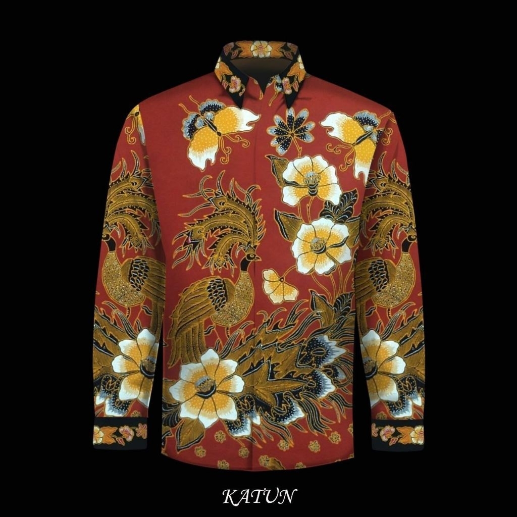 kain batik tulis pria bahan katun batik tulis pria warna merah