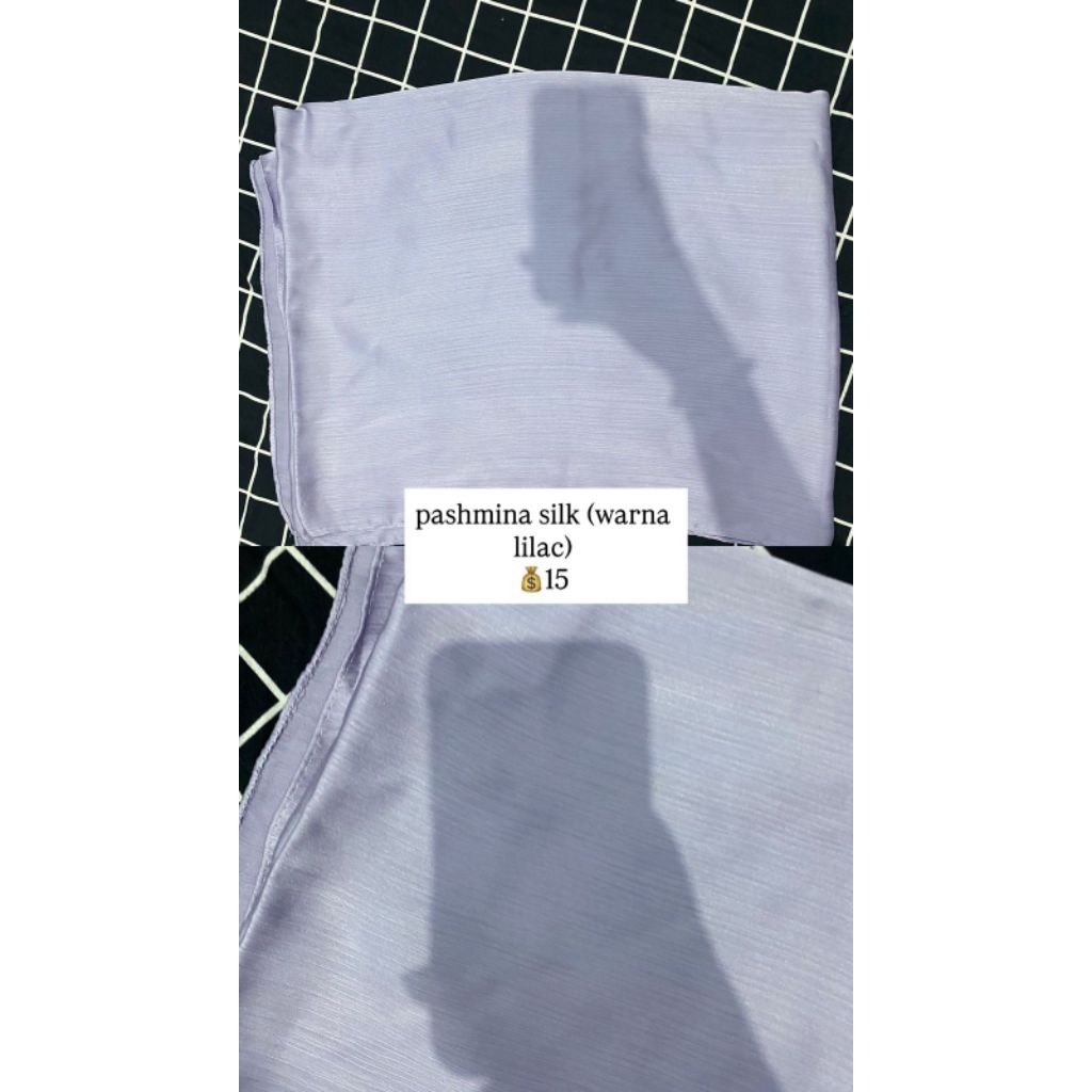pashmina silk warna lilac