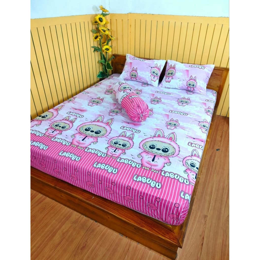 Sprei Karakter Motif Labubu | Sprei Karakter Anak | Sprei Kartun Murah