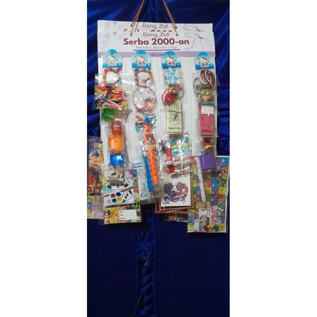 Paket Usaha Serba 2000 an isi 40 pcs sudah siap jual / Mainan anak aksesorie dan alat tulis