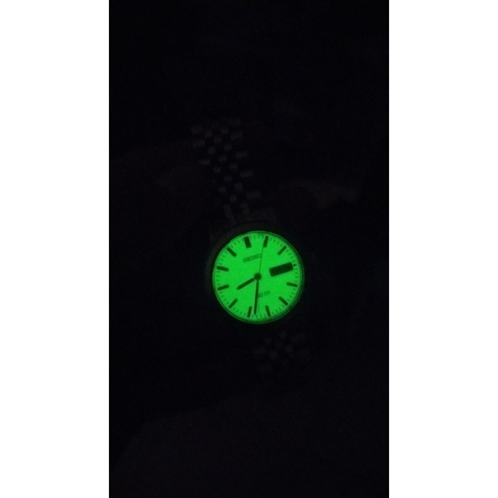 jam seiko SQ50 lume dial