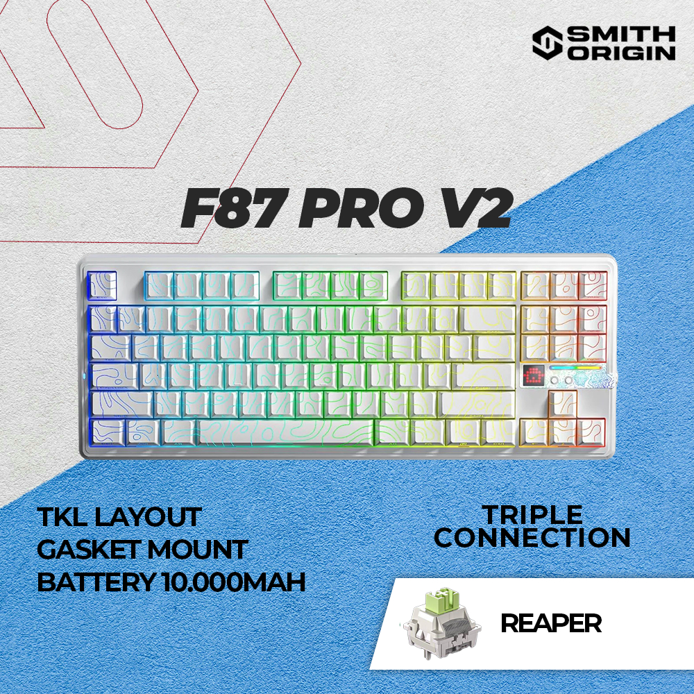 Aula F87 Pro V2 Contour Gasket Mount Trimode Wireless 10000mAh Mechanical Keyboard