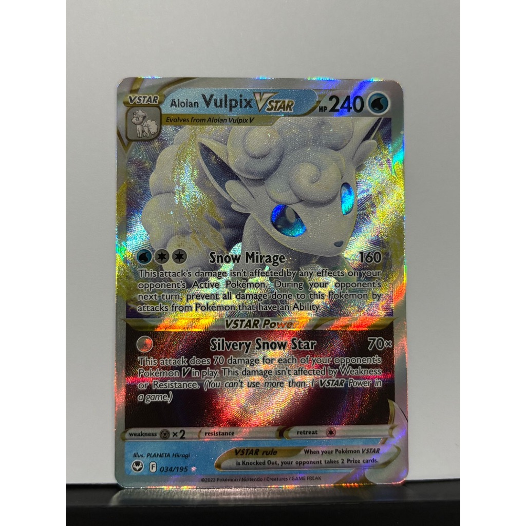 Alolan Vulpix VSTAR #34 Pokemon Silver Tempest [ENGLISH]