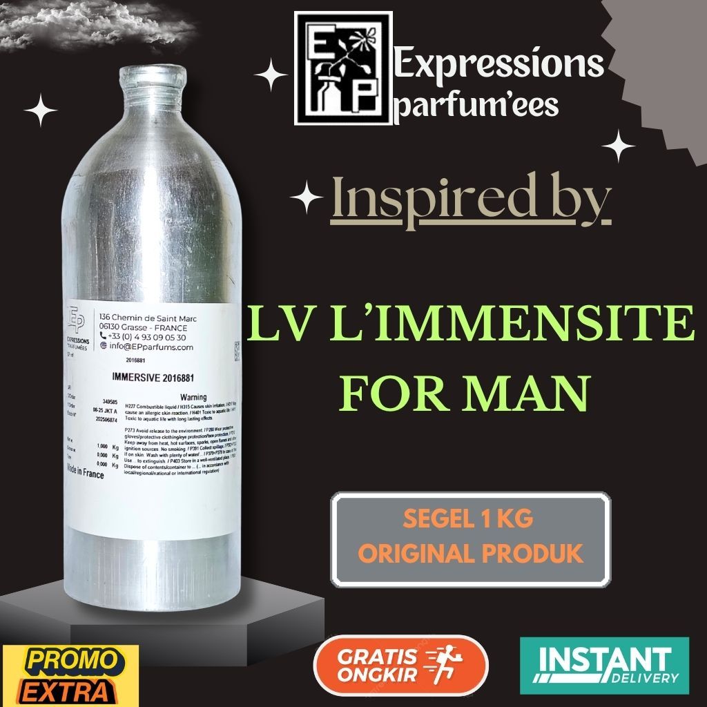 (1KG segel) BY EXPRESSION IMMERSIVE INSPIRED by. ( lv l'immensite for man ) 100% MURNI ORIGINAL PABR