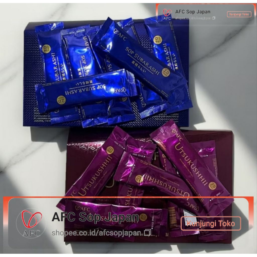 paket eceran 14pcs subarashi gold & utsukushi gold ( afc sop japan )