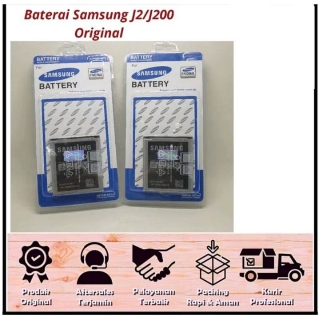 Baterai Batre Hp Samsung J200, J2 Lama, J2 biasa Ori 100% asli