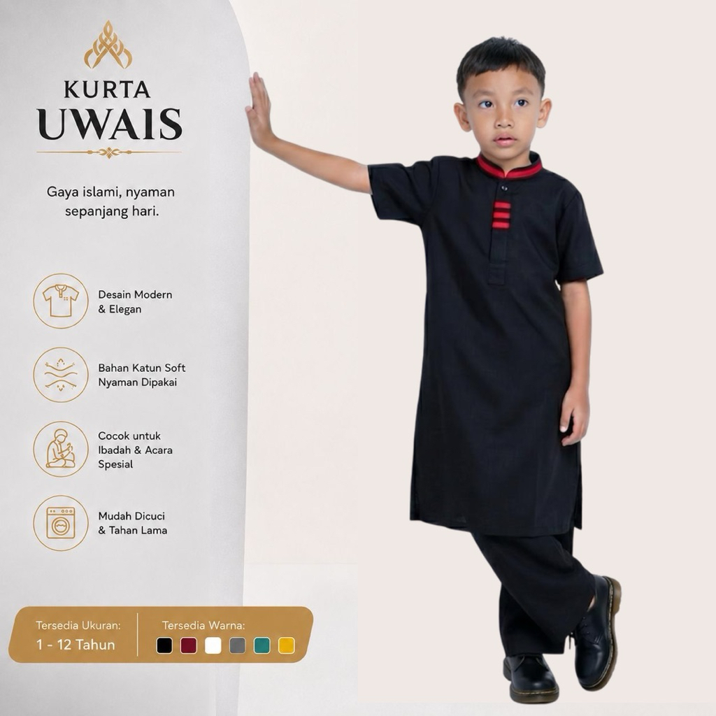 KunaKina.id Koko Uwais by Rainan Ori one set koko model List Adem untuk umur 1-13thn