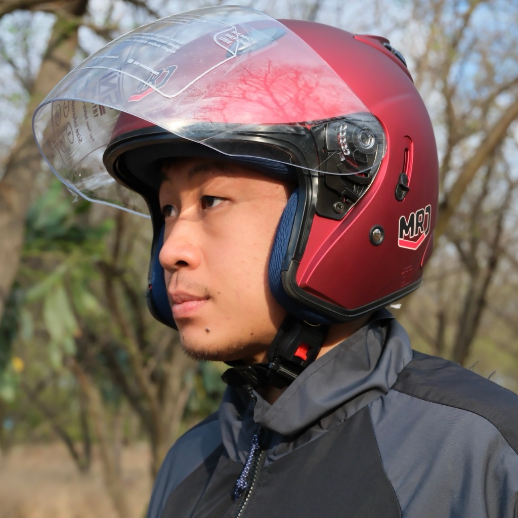 Helm Half Face Centro Double Visor G2 Mrj Gmt Pria Wanita Dewasa Sni