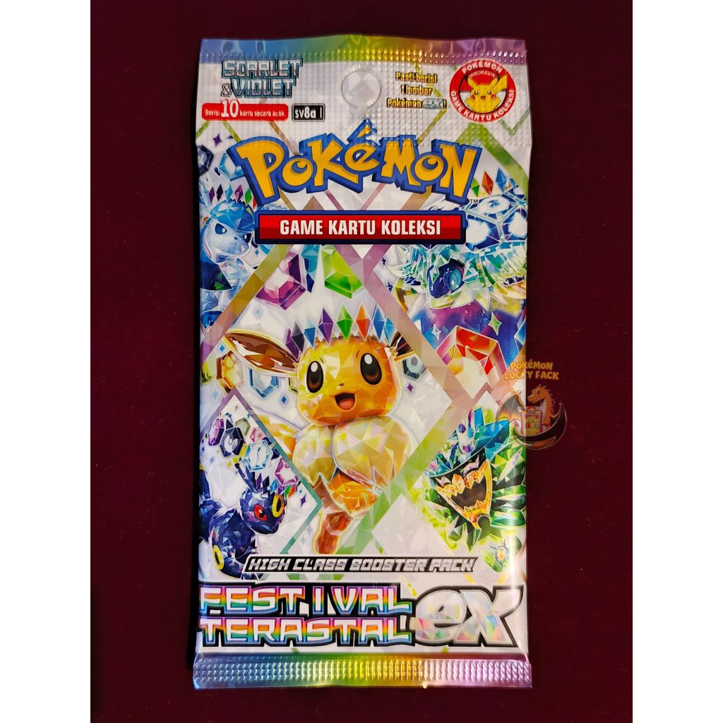 High Class Booster Pack Festival Terastal EX SV8a Eeveelution Kartu TCG Pokemon Scarlet Violet Indon