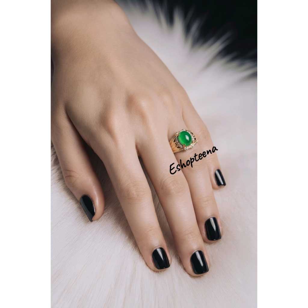 C03#1 cincin xuping emas batu mata_cincin giok_cincin emas_cincin xuping_cincin batu_cincin mata_cin