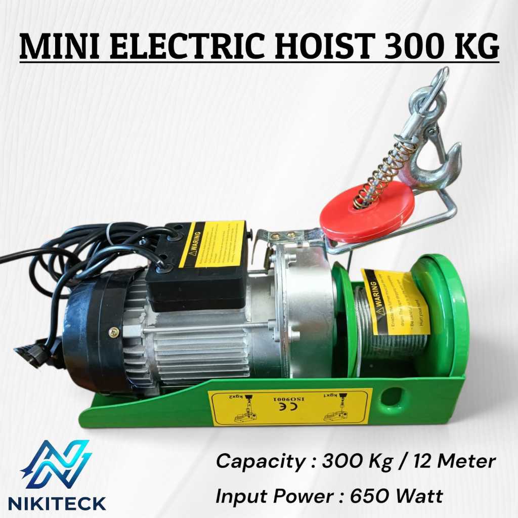 Electric Hoist 300 KG Katrol Listrik PA300 Katrol Elekrik Electric Wire Rope Hoist 300KG PA 300