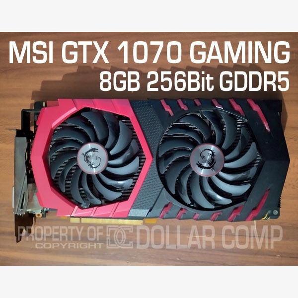 VGA CARD GPU NVIDIA GTX1070 MSI GTX 1070 GAMING 8GB 256Bit GDDR5 tag GTX 1070Ti GTX 1650 SUPER GTX 1