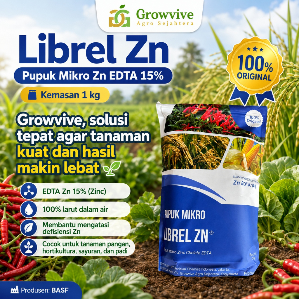 Pupuk Mikro Librel Zn 1 Kg untuk Semua Tanaman