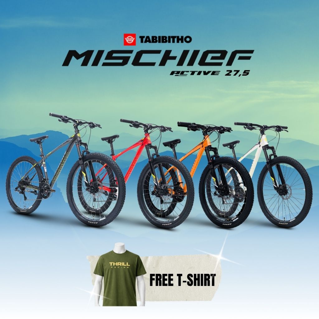 SEPEDA GUNUNG 27.5 MTB TABIBITHO MISCHIEF ACTIVE - FRAME HI TEN STEEL