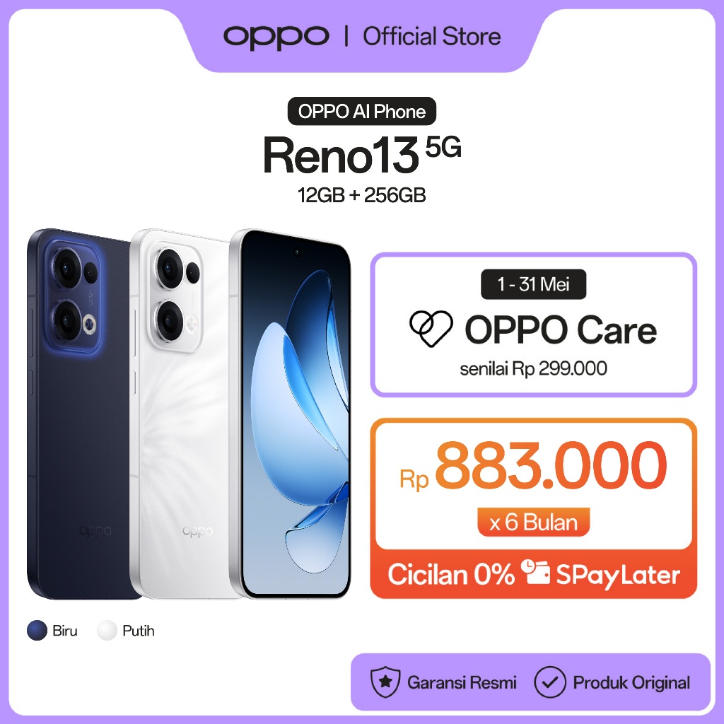 [NEW] OPPO Reno13 5G 12/256GB [80W SUPERVOOC 5600mAh Battery, IP69 Water Resistance: Underwater Phot