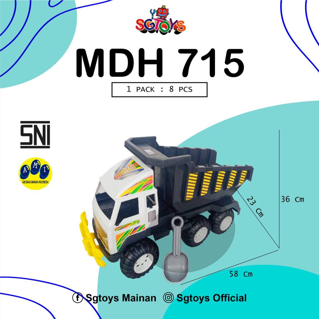 MDH 715 SG TOYS mainan anak dump truck mobil truk pasir