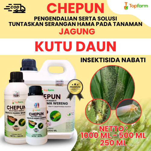 Obat Kutu Daun Jagung / Obat Pengendali Hama Kutu Daun, Ulat Pada Tanaman Jaung / Pestisida Penggend